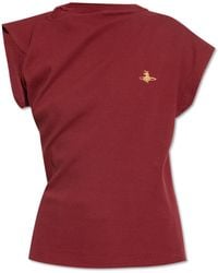 Vivienne Westwood - Ribbed Top With Logo - Lyst
