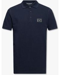 Dolce & Gabbana - Rubber Plate Polo Shirt - Lyst