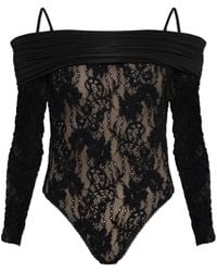 Zimmermann - Lace Bodysuit With Long Sleeves - Lyst