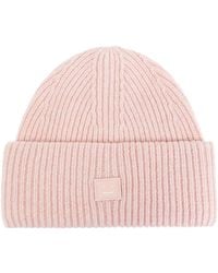 Acne Studios - Woolen Hat With Logo - Lyst