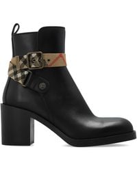 Burberry - 'Huntley' Heeled Ankle Boots - Lyst