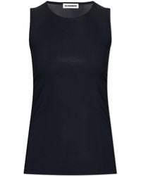 Jil Sander - Sleeveless Top With A Round Neckline - Lyst