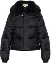 MICHAEL Michael Kors - Padded Jacket With Faux Fur - Lyst