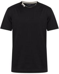Dolce & Gabbana - T-Shirt With A Logo Patch - Lyst
