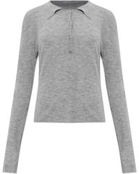 Ganni - Slim-Fit Wool Polo - Lyst