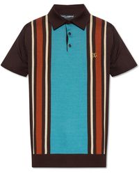 Dolce & Gabbana - Striped Polo Shirt, - Lyst