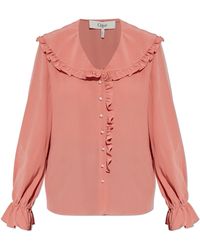 Chloé - Silk Shirt With Ruffles - Lyst