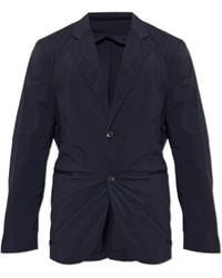 Emporio Armani - Blazer With Detachable Stand-Up Collar - Lyst
