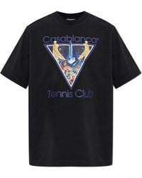 CASABLANCA - T-Shirt With Colorful Print - Lyst