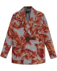 Etro - Wool Blazer With Decorative Pattern - Lyst