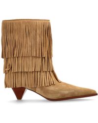 MICHAEL Michael Kors - Suede Heeled Ankle Boots "Jayla" - Lyst