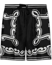 Dolce & Gabbana - Silk Shorts With Print - Lyst