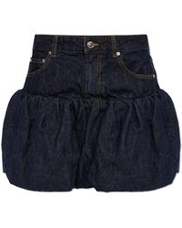 Ganni - Short Denim Skirt - Lyst