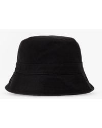 Lacoste Bucket Hat With Logo - Black