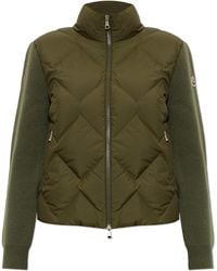 Moncler - Cardigan With Quilted Front - Lyst