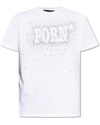 DSquared² - T-Shirt With Sparkling Crystals - Lyst