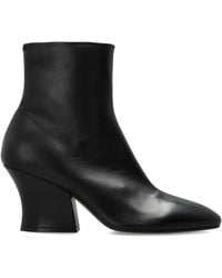 Jil Sander - Leather Ankle Boots "Lune" - Lyst