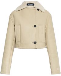 Jacquemus - Double-Breasted Shearling Coat - Lyst