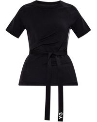 Y-3 - T-Shirt With Drawstrings - Lyst