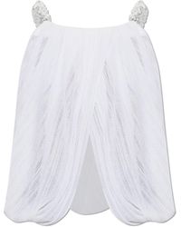 Balmain - Asymmetric Top With Beaded Straps - Lyst