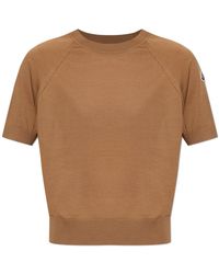 Moncler - Wool Top With A Crew Neckline - Lyst