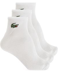 Lacoste - Three-Pack Of Socks With Logo - Lyst