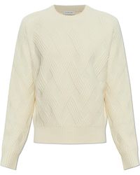 Lanvin - Wool Sweater With Decorative Knit - Lyst