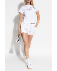 Alexander Wang - T-Shirt With A Logo Finished With Shiny Appliqués - Lyst