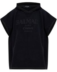 Balmain - Cotton Poncho - Lyst