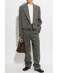 Maison Margiela - Wool Herringbone Pattern Trousers - Lyst