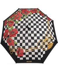 Moschino - Folding Umbrella With Floral Motif - Lyst