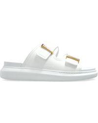 McQueen - Leather Slides - Lyst