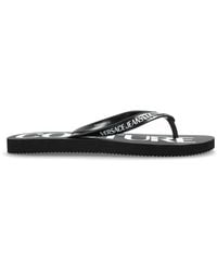 Versace Jeans Couture - Rubber Flip-Flops With Logo - Lyst