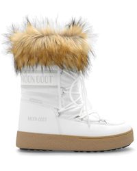 Moon Boot - Ltrack Monaco Faux Fur-trimmed Shell And Faux Leather Snow Boots - Lyst
