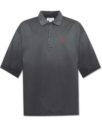 McQueen - Cotton Polo With Embroidered Logo - Lyst