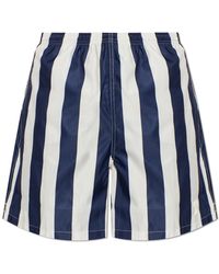 Ami Paris - Striped Swim Shorts - Lyst