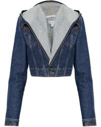 Alaïa - Denim Jacket With Hood - Lyst