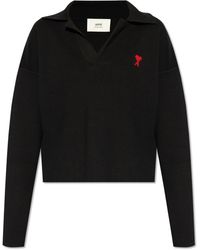 Ami Paris - Sweater With Logo, ' - Lyst