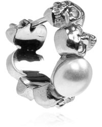 McQueen - Single Earring With Skull Motif - Lyst