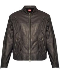 DIESEL - 'l-krix' Leather Jacket, - Lyst