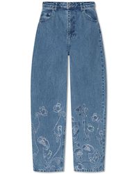 ROTATE BIRGER CHRISTENSEN - Jeans With Shimmering Sequins, - Lyst