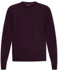 Moncler - Wool Sweater With A Crew Neck - Lyst