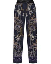 forte_forte - Satin Trousers With Print - Lyst