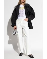 Ganni - T-Shirt With Colorful Print - Lyst
