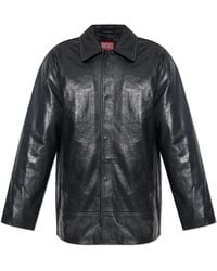 DIESEL - Leather Jacket 'L-Jess' - Lyst
