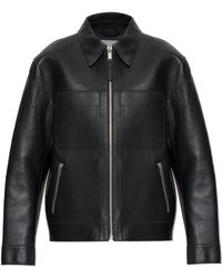 Samsøe & Samsøe - 'Sastevie' Leather Jacket - Lyst