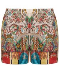 Etro - Silk Shorts - Lyst