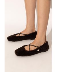 Jimmy Choo - Futrzane Ballerinas "Eleri" - Lyst