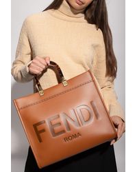 Fendi 'sunshine Medium' Shopper Bag - Brown