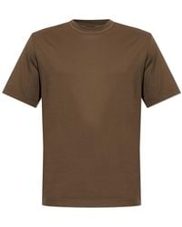 Brioni - Cotton T-Shirt With Embroidered Logo - Lyst